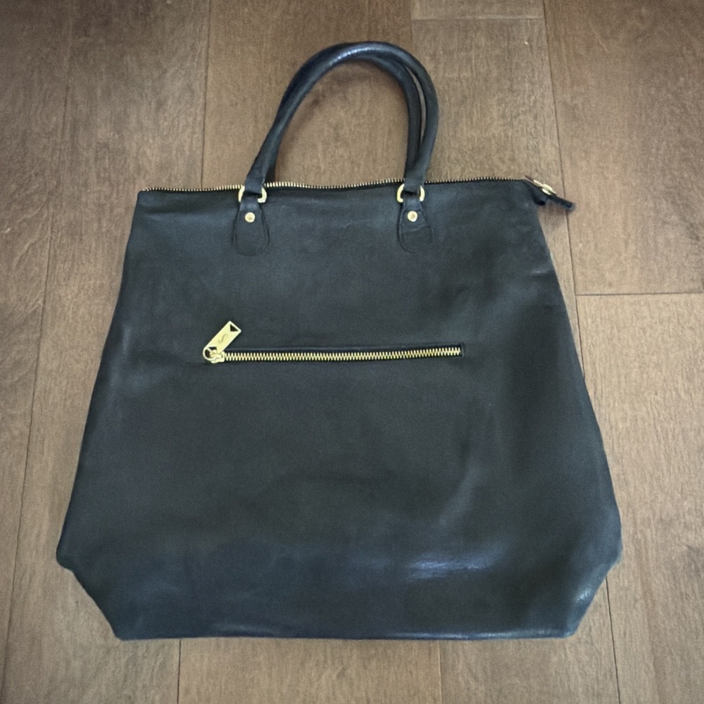 Sseko Made in Ethiopia Zip Top Shopper Oversized Tote Bag No Strap Used